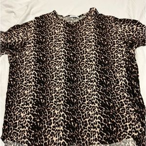 Men’s Leopard print longline T-shirt from fashion nova